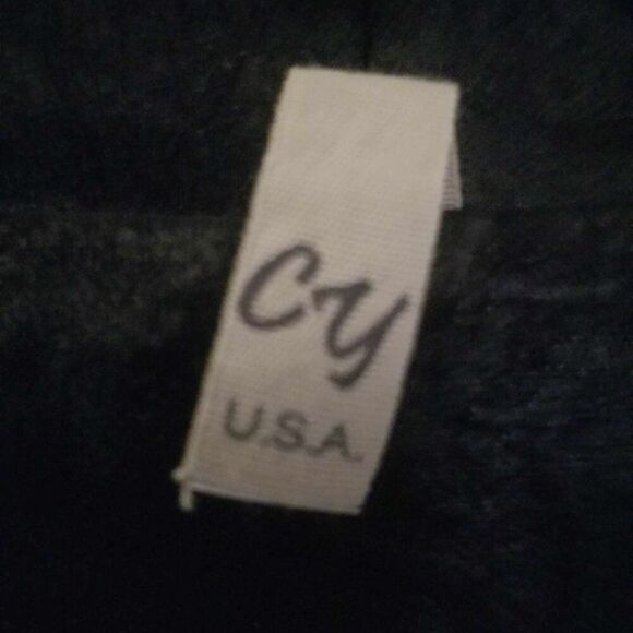Womens Black CY USA Vegan Suede Cardigan Size Medium - Picture 2 of 7